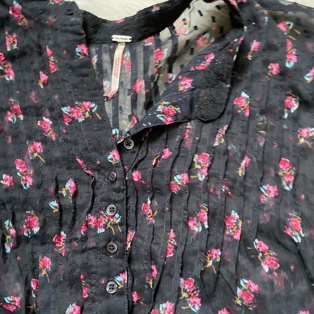 FREE PEOPLE Flowers In December Sheer Blouse - Picture 5 of 5